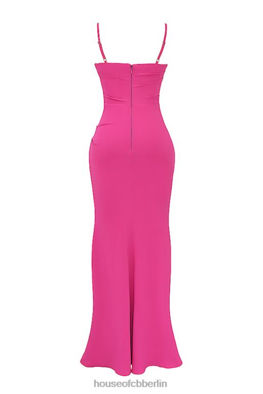 House of CB Milena heißes rosa Korsett-Maxikleid Kleidung ZFD80181