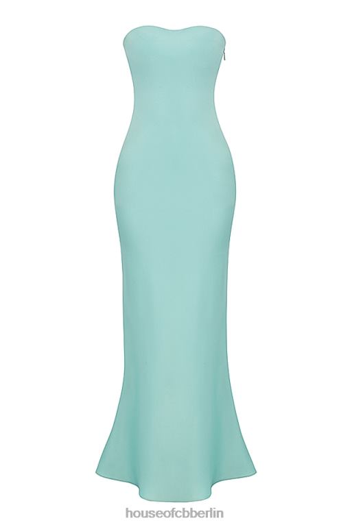 House of CB Trägerloses Maxikleid aus Jade-Satin von Alette Kleidung ZFD80408