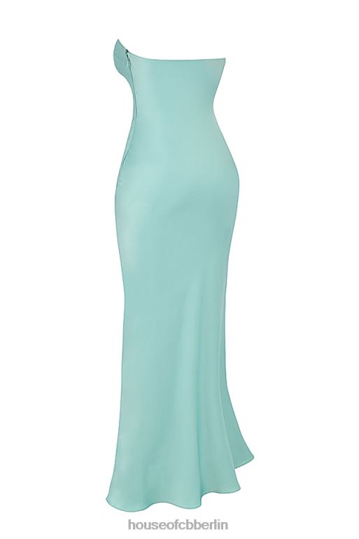 House of CB Trägerloses Maxikleid aus Jade-Satin von Alette Kleidung ZFD80408