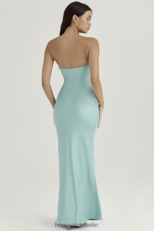 House of CB Trägerloses Maxikleid aus Jade-Satin von Alette Kleidung ZFD80408