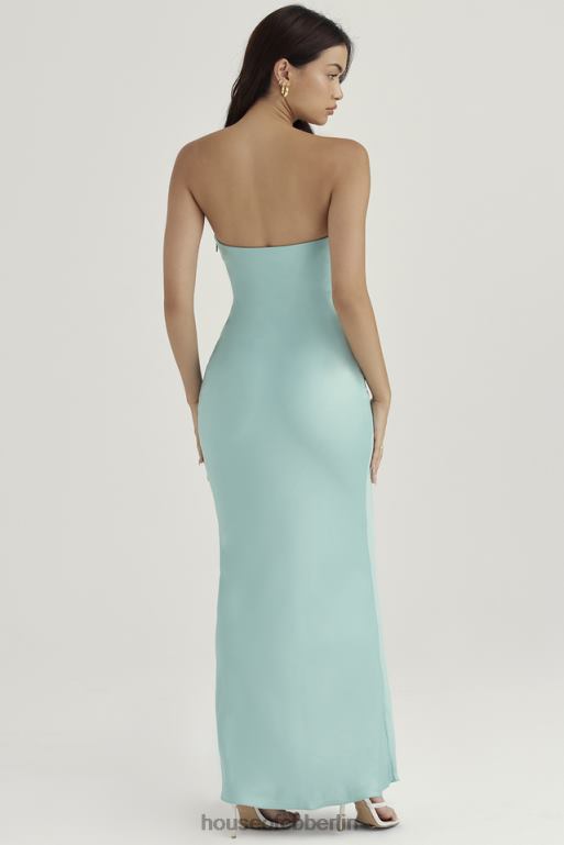 House of CB Trägerloses Maxikleid aus Jade-Satin von Alette Kleidung ZFD80408