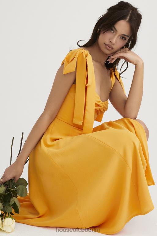 House of CB Alicia Tangerine Midi-Sommerkleid Kleidung ZFD80464