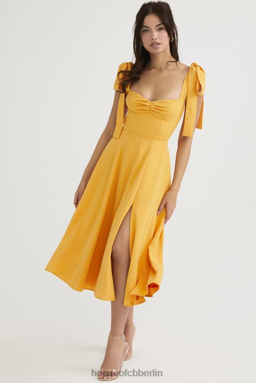 House of CB Alicia Tangerine Midi-Sommerkleid Kleidung ZFD80464