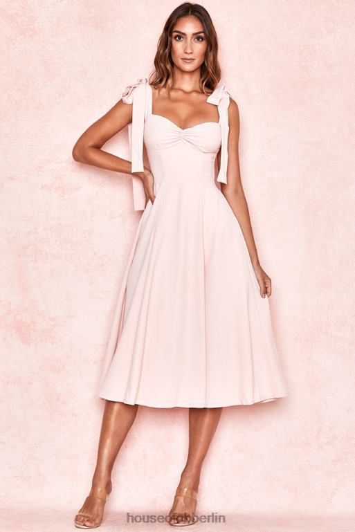 House of CB Alicia erröten rosa Midi-Sommerkleid Kleidung ZFD80614