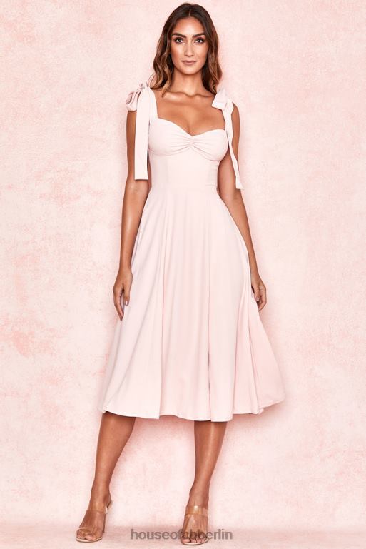 House of CB Alicia erröten rosa Midi-Sommerkleid Kleidung ZFD80614