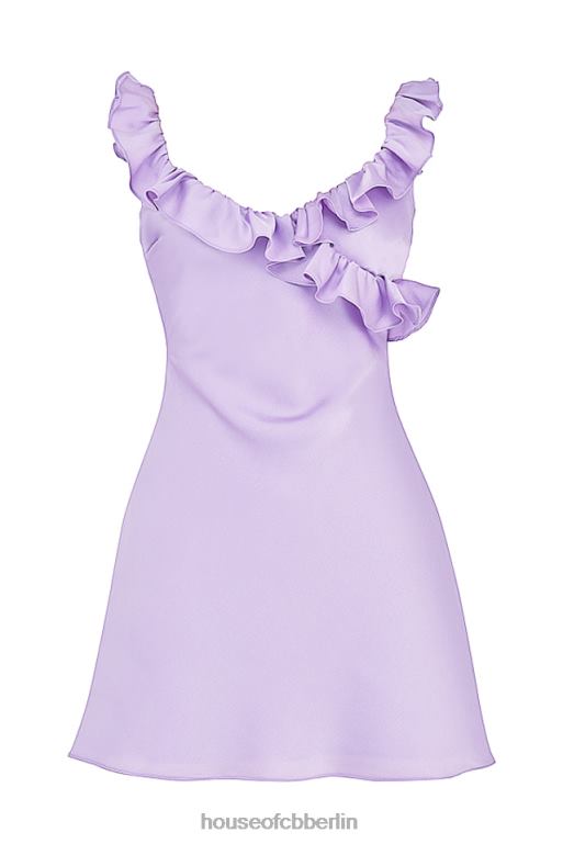 House of CB Minikleid aus Satin mit Rüschen von Tink Orchid Kleidung ZFD80461