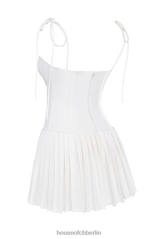 House of CB Weißes, plissiertes Minikleid von Marcy Kleidung ZFD80206