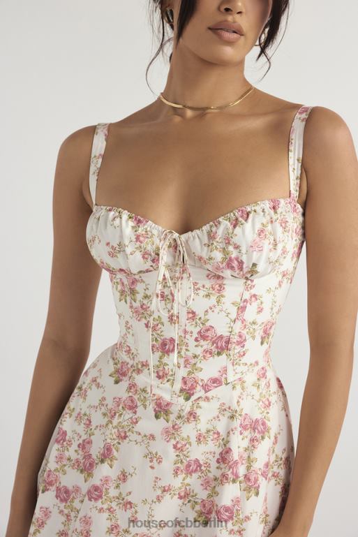 House of CB Bustier-Sommerkleid mit Carmen-Rose-Print Kleidung ZFD80436