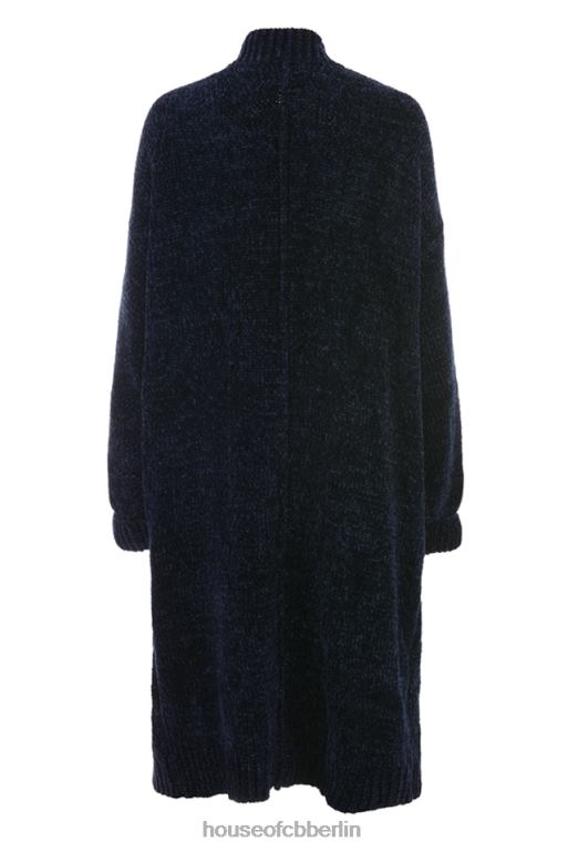 House of CB Celine Navy Chenille Slouchy Cardigan Kleidung ZFD801044