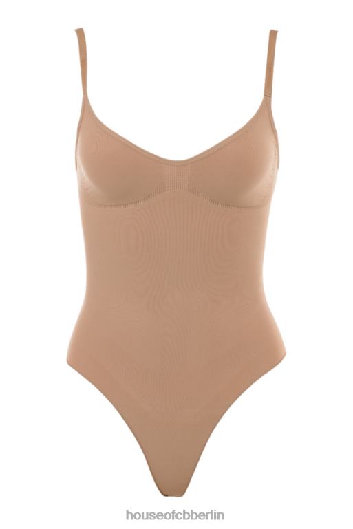 House of CB Modellierender Ganzkörper-Slip-Body aus Milchkaffee Kleidung ZFD801273