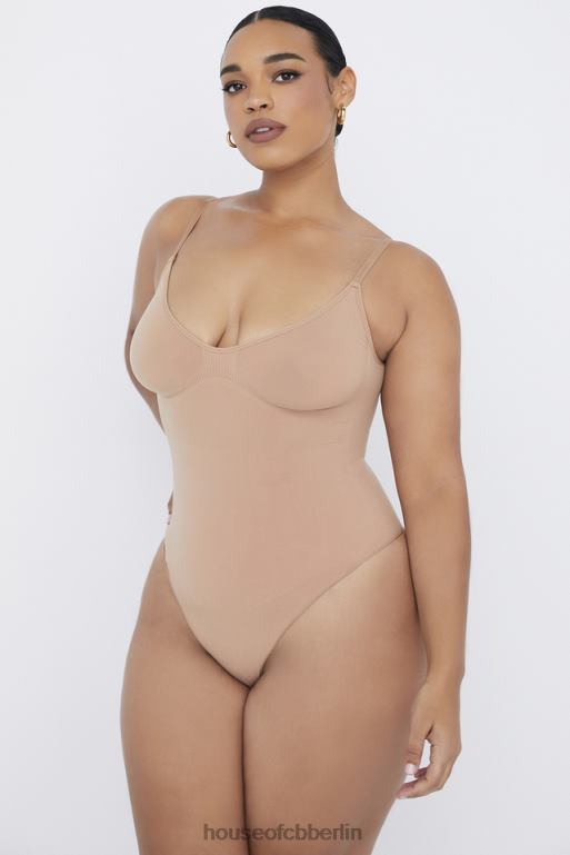 House of CB Modellierender Tanga-Body aus Milchkaffee Kleidung ZFD801265