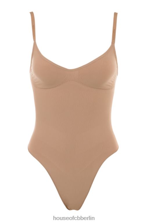 House of CB Modellierender Tanga-Body aus Milchkaffee Kleidung ZFD801265