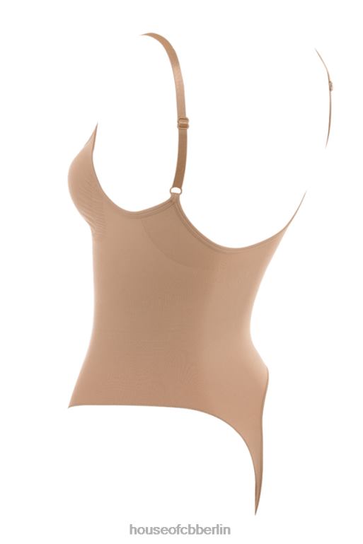 House of CB Modellierender Tanga-Body aus Milchkaffee Kleidung ZFD801265