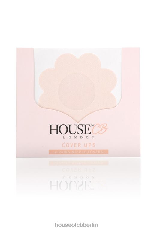 House of CB Set mit 4 beigen Blumen-Nippelabdeckungen Kleidung ZFD801315