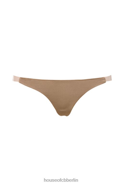 House of CB Transparenter Lösungs-Tanga mit seitlichen Riemen – Karamell Kleidung ZFD801287