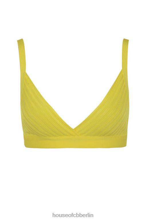 House of CB Jae gelbes Bandage-Bralet-Oberteil Kleidung ZFD80817