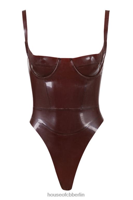 House of CB Tia Rosinen-Bustier-Body aus Latex Kleidung ZFD80797