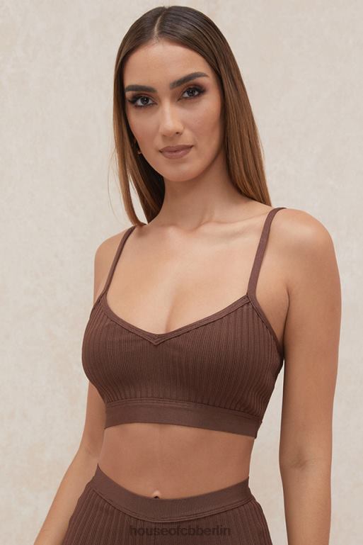 House of CB Evie Bandage-Bralette in Schokoladenbraun Kleidung ZFD80776