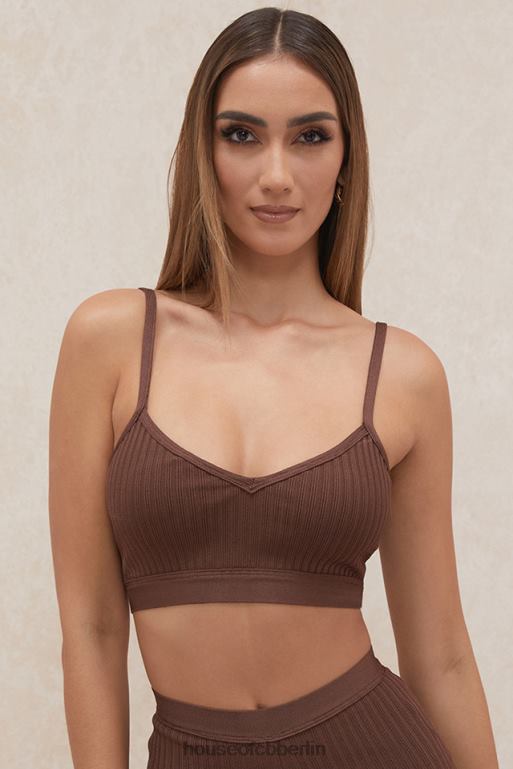 House of CB Evie Bandage-Bralette in Schokoladenbraun Kleidung ZFD80776