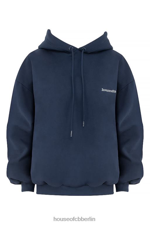 House of CB Halo Navy übergroßer Kapuzenpullover Kleidung ZFD80796