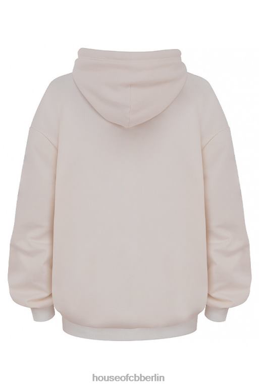 House of CB Halo Off White übergroßer Kapuzenpullover Kleidung ZFD80792