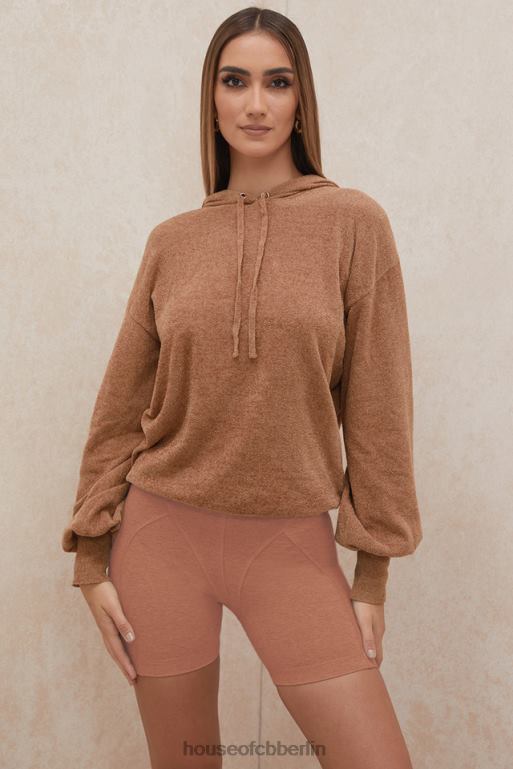 House of CB Lexi Toffee Slouchy Fit Kapuzenpullover Kleidung ZFD80777