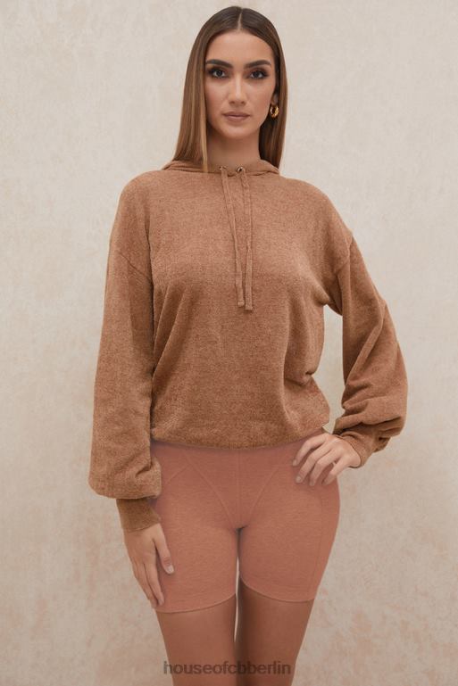 House of CB Lexi Toffee Slouchy Fit Kapuzenpullover Kleidung ZFD80777