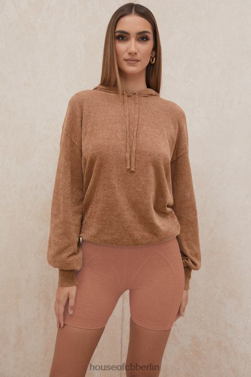 House of CB Lexi Toffee Slouchy Fit Kapuzenpullover Kleidung ZFD80777