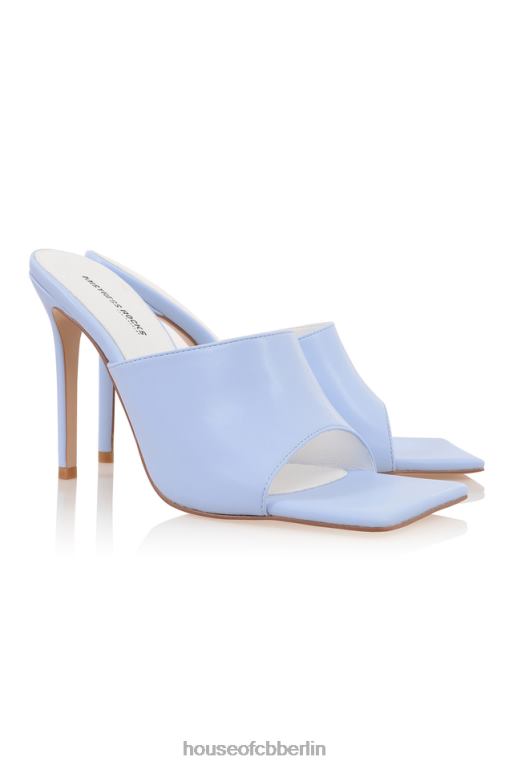 House of CB Mistress Rocks Dream Scene babyblaue Mules mit eckiger Zehenpartie Schuhe ZFD801082